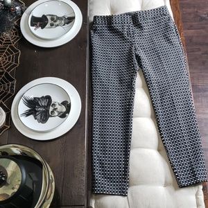 Express Black and White Cropped Slacks NWT